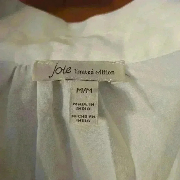 White Satin Button Down - Picture 3 of 6